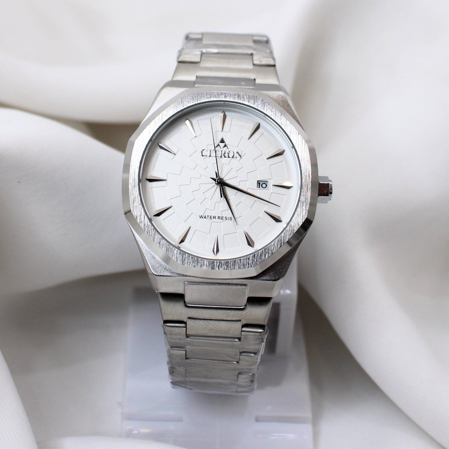 Citrons Men's Watches Silver Dial and Silver Strap