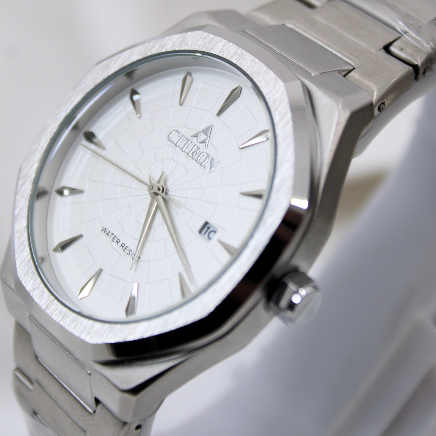 Citrons Men's Watches Silver Dial and Silver Strap