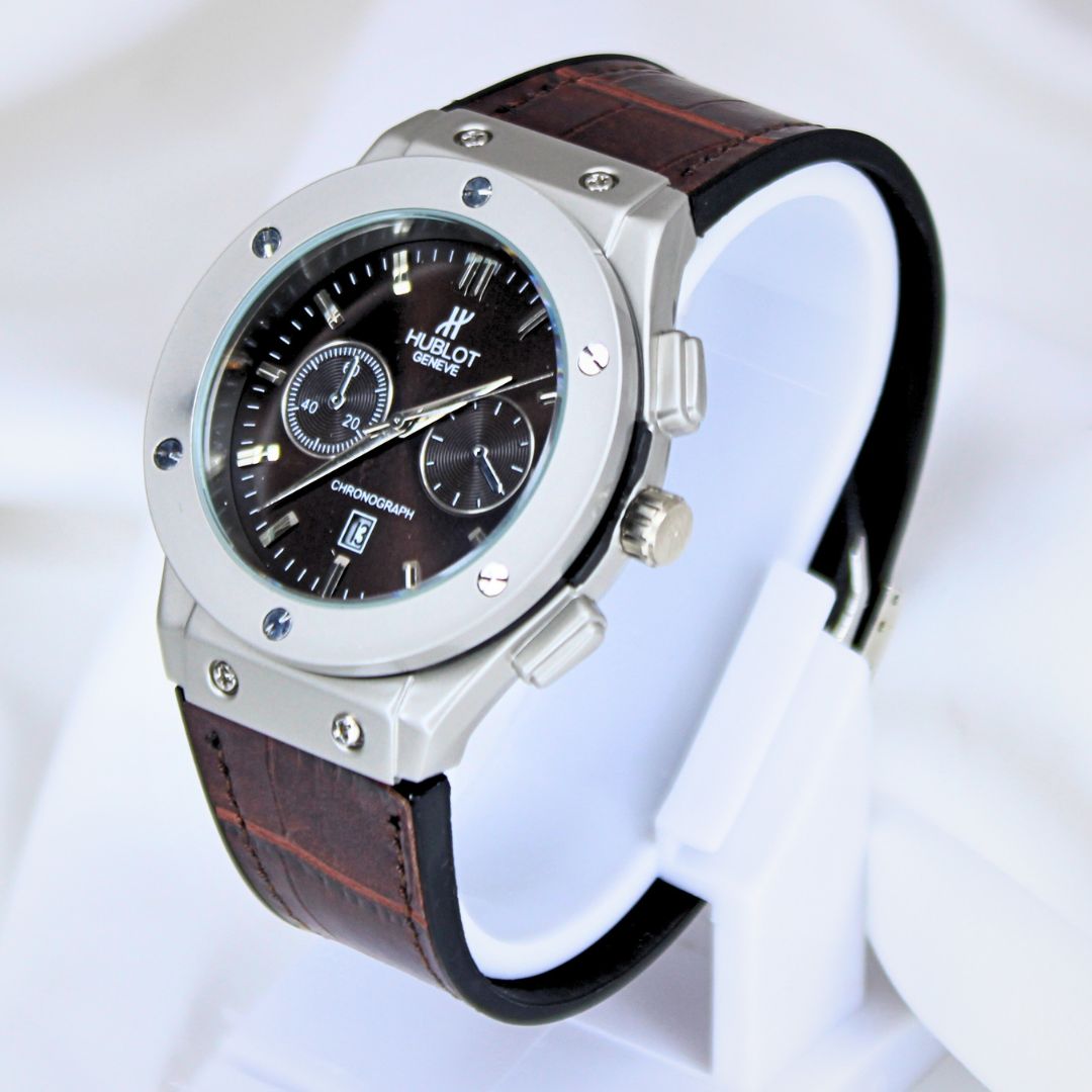 Hublot Men's Watch Brown Dial and Brown leather Strap